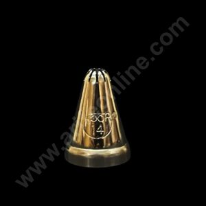 CAKE DECOR™ Small Noor Nozzle - No.14 Piping Nozzle with Collar Ring | Icing Nozzle | Steel Nozzle Reusable