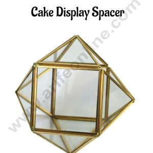 Geometric Terrarium Clear Glass Cake Display Spacer - 8.5 inch X 6 inch - CAKE DECOR™