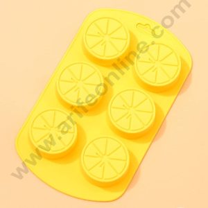 CAKE DECORβ’ Silicon 6 Cavity Lemon Shape Muffin Cupcake Mould - SBSM-CK3-914