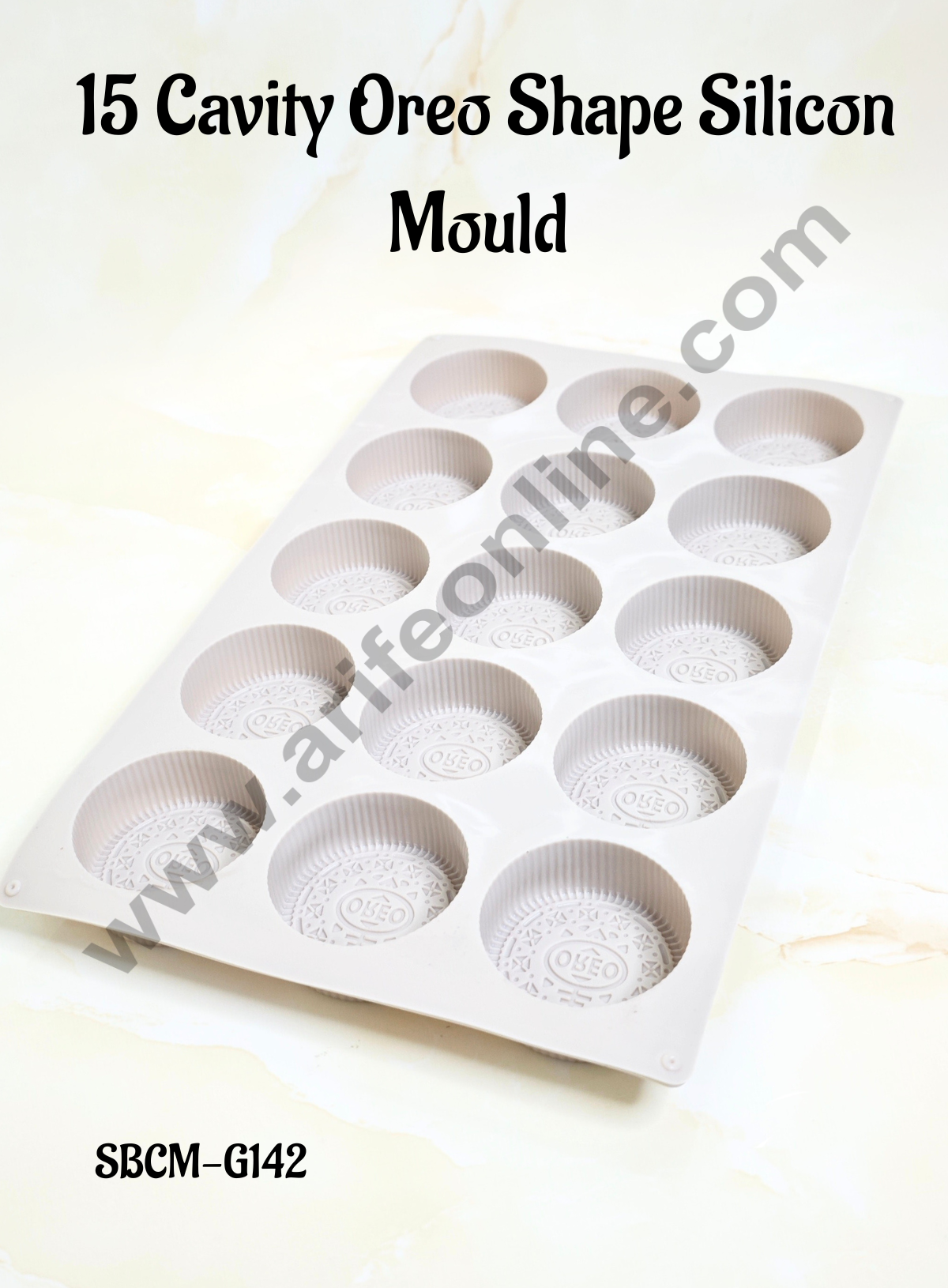 CAKE DECORβ’ 15 Cavity Oreo Shape Silicon Mould | Chocolate Mould