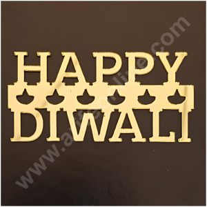 Cake Decor™ Small Diwali Acrylic Stickers For Hampers Cake and Cupcakes Toppers ( SBMT-DStick-006 )