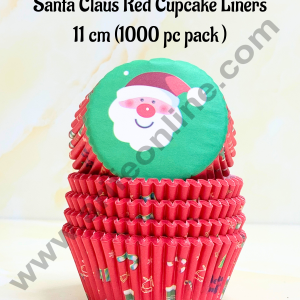 Cake Decor™ Santa Claus Red Christmas Cupcake  Liners - 11 cm | Baking Cups | Cupcake Mold Paper | Muffin  Liners | 1000 pcs Pack
