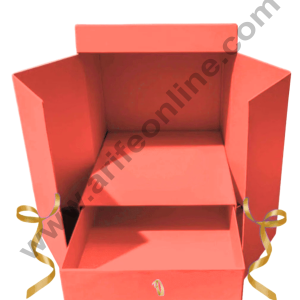 Cake Decor 10 Inch Surprise Cake Box Folding Style - Red