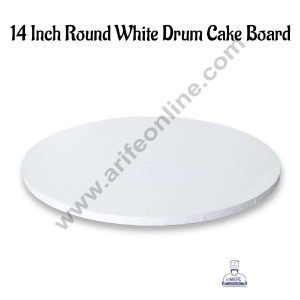CAKE DECORβ’ White Round Drum Cake Board Cake Base - 14 inch