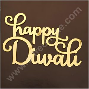 Cake Decor™ Small Diwali Acrylic Stickers For Hampers Cake and Cupcakes Toppers ( SBMT-DStick-007 )