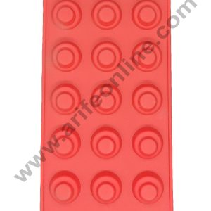 Cake Decor Silicon 15 Cavity 2 Tier Round Shape Design Chocolate Mould Ice, Jelly Candy Mould