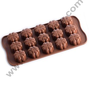 Cake Decor Silicon 15 Cavity Good Luck Heart Shape Design Chocolate Mould Ice, Jelly Candy Mould