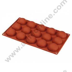 Cake Decor Silicon 15 Cavity Half Ball Mould Shape Muffin Cupcake Mould (SBSM-310)