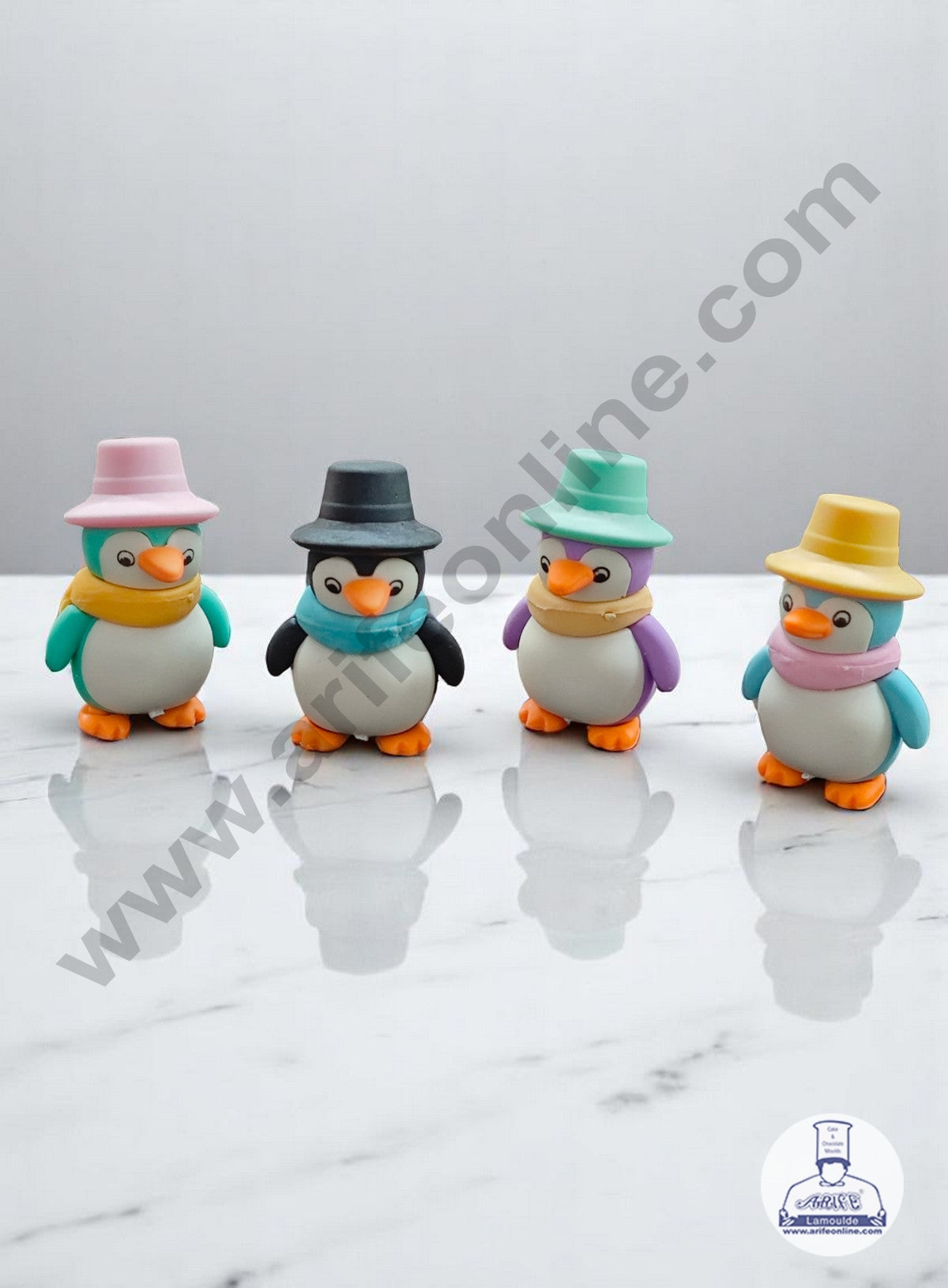Mini Penguin Rubber Cake Topper | Animal Rubber Toppper - 1 Pc -CAKE DECOR™