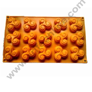 Cake Decor Silicon 15 cavity Fidget Spinner Shape Muffin Cupcake Mould