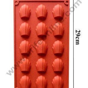 Cake Decor Silicon 15 Cavity Madeleine Shape Muffin Cupcake Mould