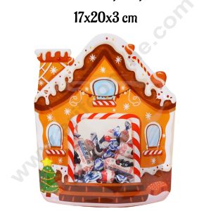 CAKE DECORβ’ Christmas House Shape Zip Lock Pouch - 17x20x3 cm (SBCHP-100-3)| 1 Piece