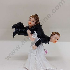 CAKE DECORβ’ 1 Pcs Wedding Couple Cermaic Figure Cake Topper Decorations (SBCT-15515A-R)