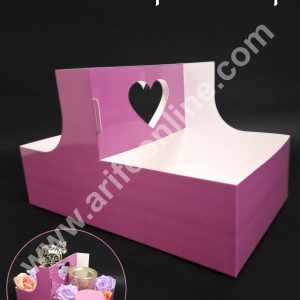 Heart Handle Hamper Box (Purple) | Gift Box | Gift Box With Heart Handle (1 Pcs Pack) CAKE DECOR™
