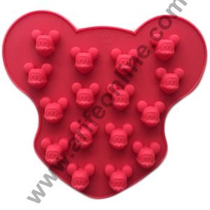 Cake Decor 16 Cavity Mickey Mouse Silicone Chocolate Mold Soap Molds Silicon Muffin Mould