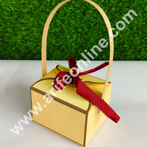 CAKE DECOR™ Goodie Bag For Hampers | Chocolate Box Hamper Box 10 Pcs Pack - Yellow (SBGB-11)