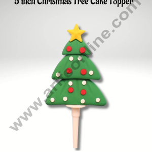 CAKE DECOR™  5 inch Christmas Tree Rubber Cake Topper - 1 Piece