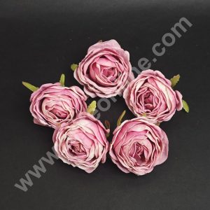 CAKE DECOR™ Large Rose Artificial Flower For Cake Decoration – Pink ( 5 pc pack )