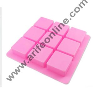 Cake Decor 9 in 1 square silicone mold, fondant cake, chocolate, handmade soap mold, bakeware, pudding mold, jelly mold