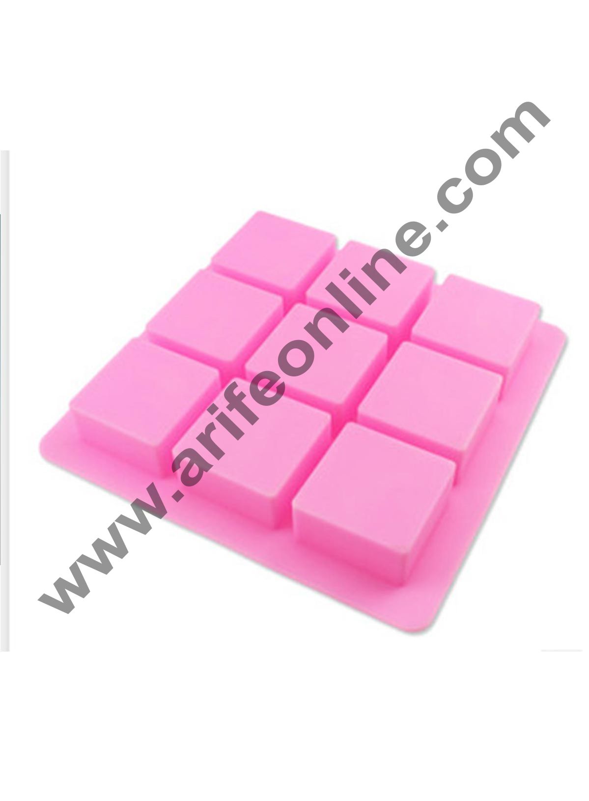 Cake Decor 9 in 1 square silicone mold, fondant cake, chocolate, handmade soap mold, bakeware, pudding mold, jelly mold