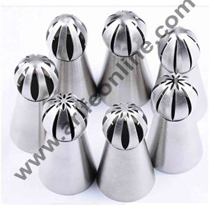 Cake Decor 7Pcs Russian Flower Icing Piping Nozzle Tip Pastry Cake Baking Tool