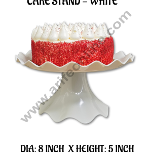 CAKE DECORβ’ Small Detachable Plastic Cake Stand Wave Side | Cupcake Stand | Display Stand - White