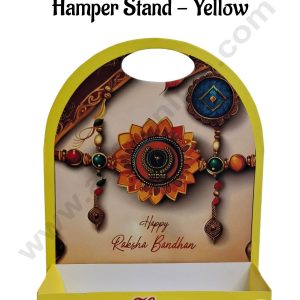 Happy Raksha Bandhan Foldable Hamper Stand -Yellow- CAKE DECOR™