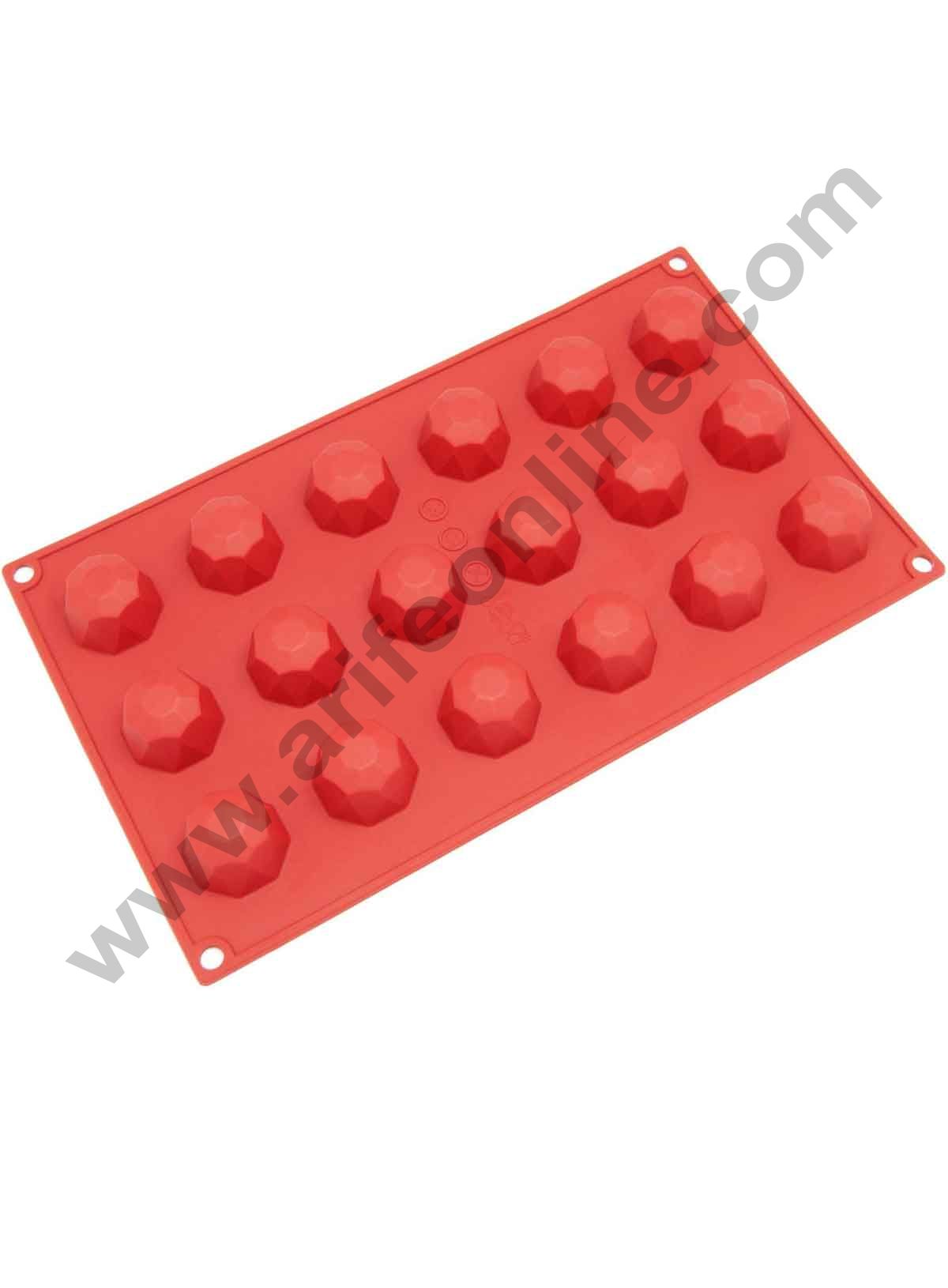 Cake Decor Silicon 18 cavity Diamond Shape Muffin Cupcake Mould