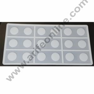 Cake Decor Silicon 9 in 1 Rectangle with Circle Shape Chocolate Garnishing Mould Cake Insert Decoration Mould