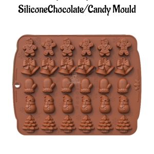 CAKE DECOR™ 30-Cavity Holiday Assortment SiliconeChocolate/Candy Mould - SBSM-LBM1170