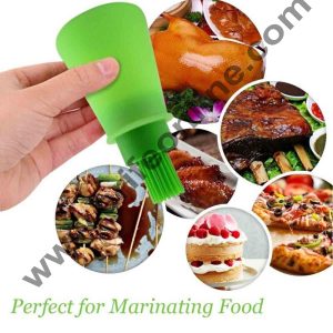 Cake Decor 1pcs Silicone Cooking Oil Bottle with Basting Brush (Random Colour)
