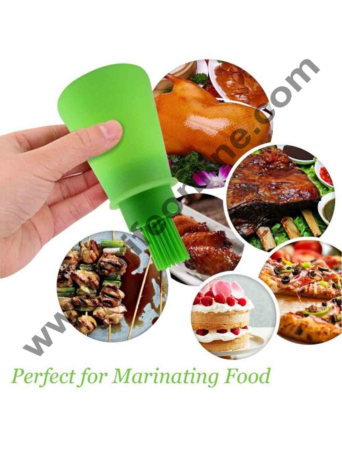 Cake Decor 1pcs Silicone Cooking Oil Bottle with Basting Brush (Random Colour)