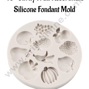 CAKE DECOR™ 10-Cavity Fruit Assortment Silicone Fondant Mold│SB-DYF7296│