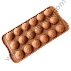 CAKE DECORβ’ 18 Cavity Football/Soccer Shape 3D Silicone Chocolate Mold ( SBCM-732 )