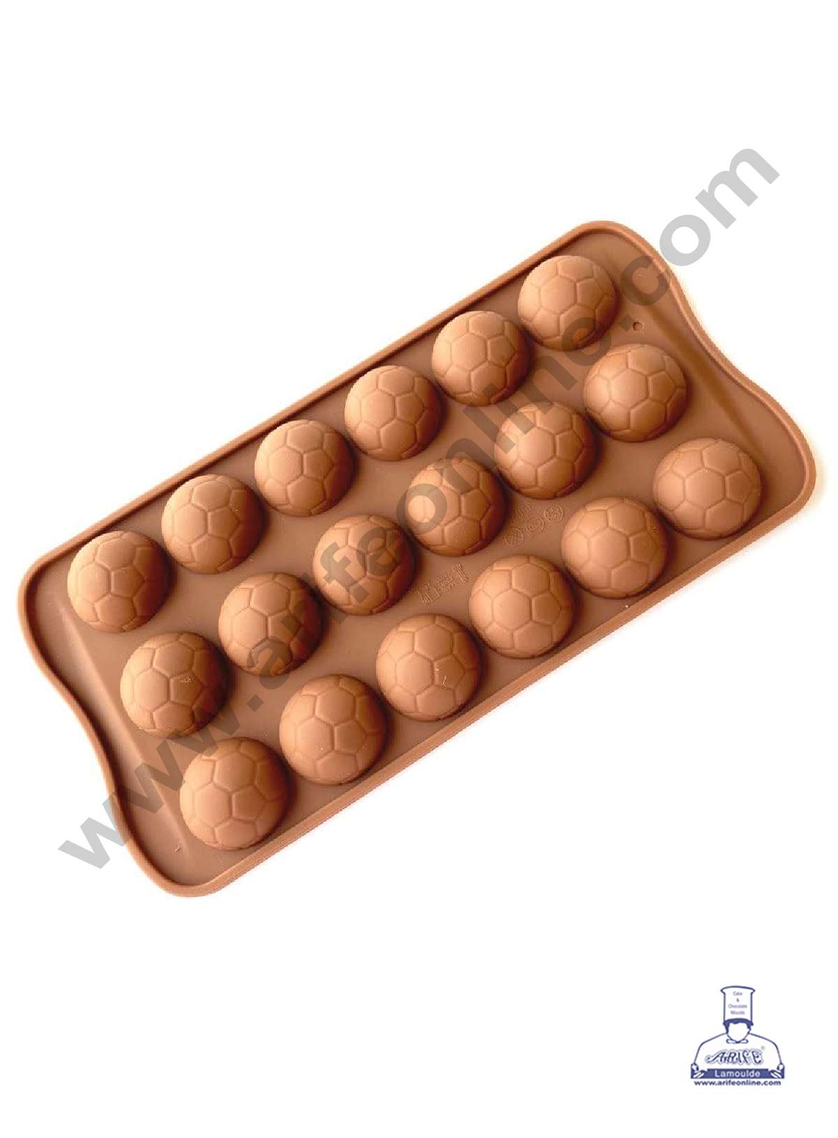 CAKE DECORβ’ 18 Cavity Football/Soccer Shape 3D Silicone Chocolate Mold ( SBCM-732 )