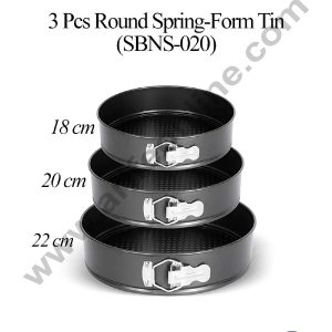 Cake Decor Spring form Tin Nonstick Cake Mould Bakeware Pan Round Set of 3