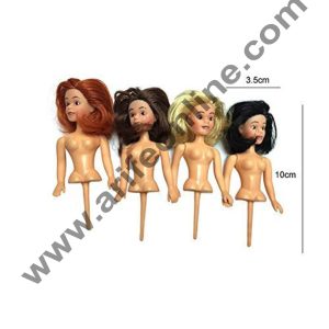 Cake Decor Plastic Lovely Doll Birthday Cake Topper Cake Decorating Tools, 4-Piece Set
