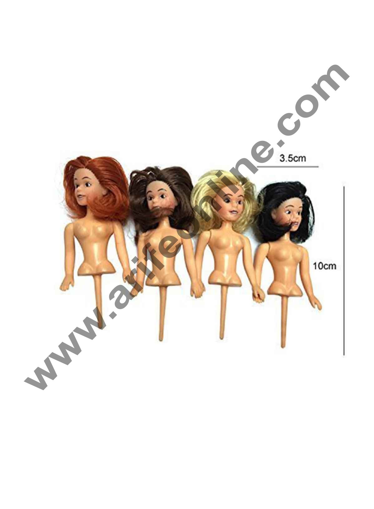 Cake Decor Plastic Lovely Doll Birthday Cake Topper Cake Decorating Tools, 4-Piece Set