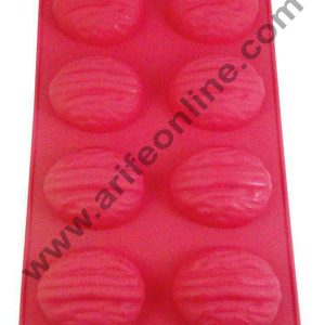 Cake Decor Silicon 8 in 1 Wallnut Shape Muffin Cupcake Mould