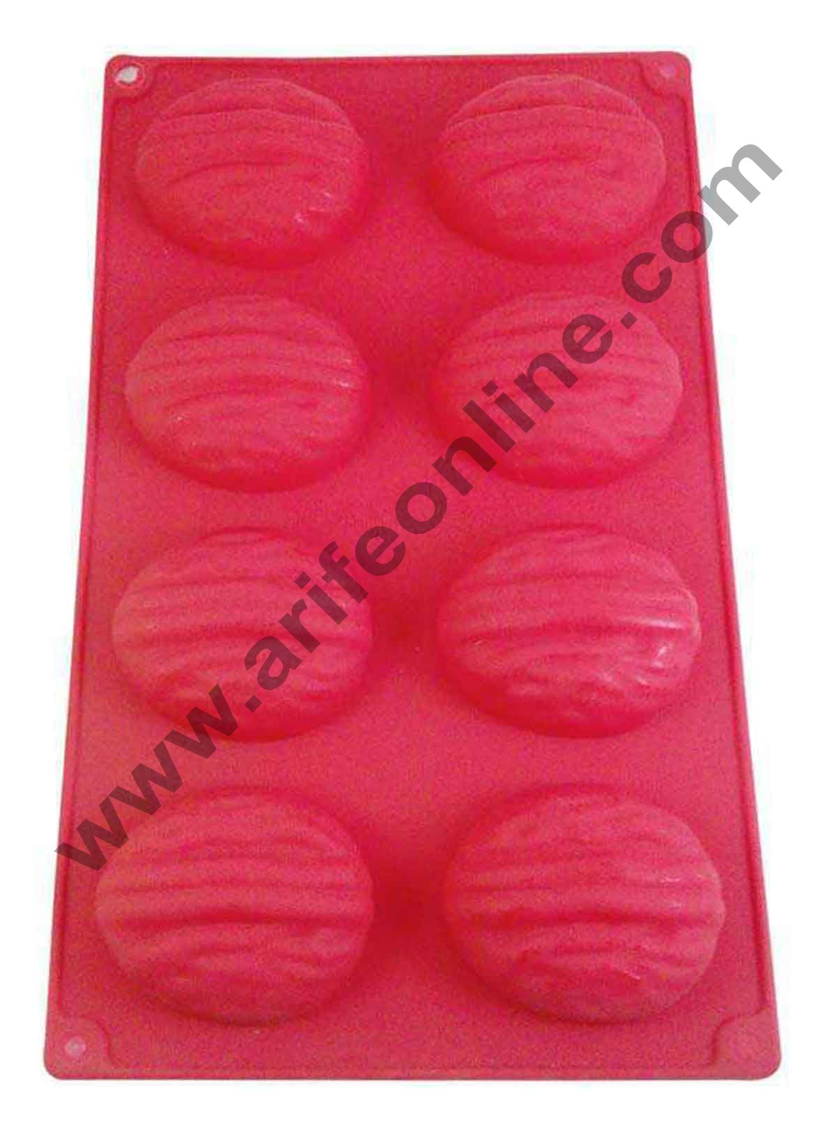 Cake Decor Silicon 8 in 1 Wallnut Shape Muffin Cupcake Mould