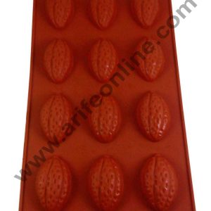 Cake Decor Silicon 12 in 1 Wallnut Shape Muffin Cupcake Mould