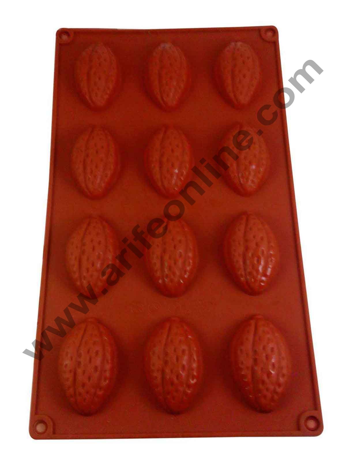 Cake Decor Silicon 12 in 1 Wallnut Shape Muffin Cupcake Mould