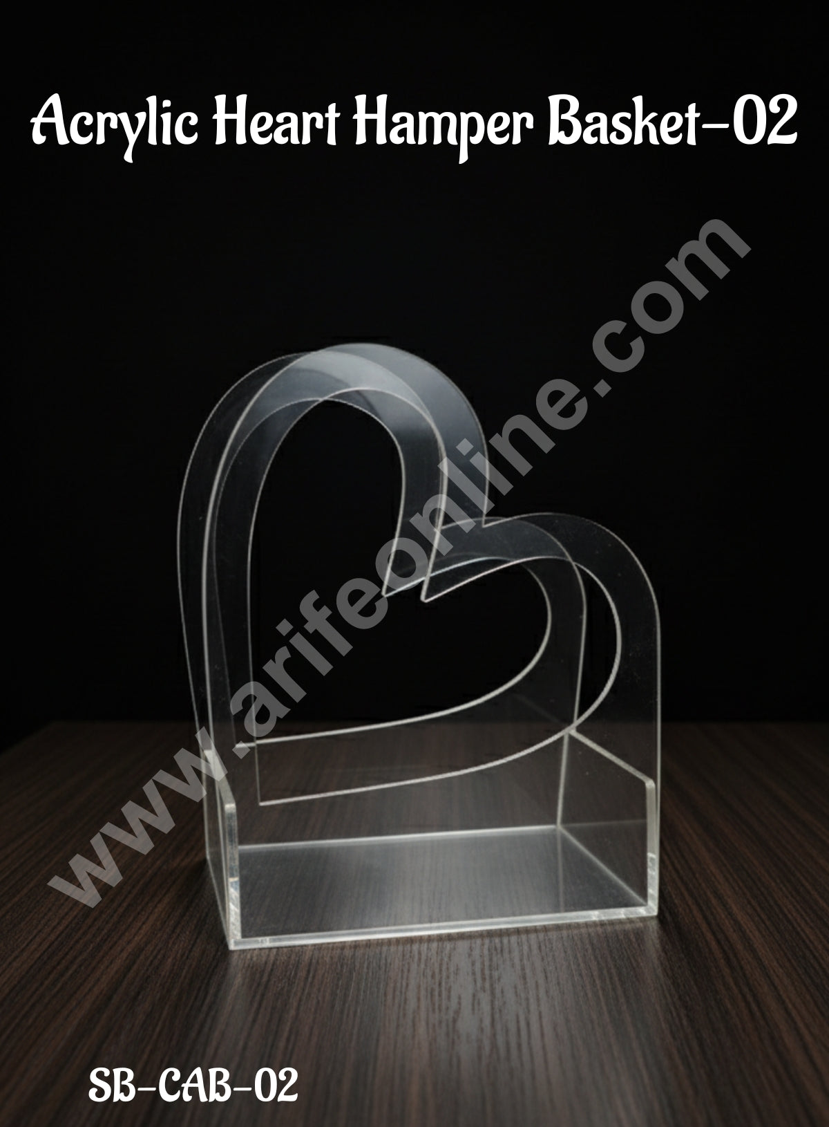 CAKE DECOR™ Acrylic Heart Hamper Basket-02 │ SB-CAB-02 │