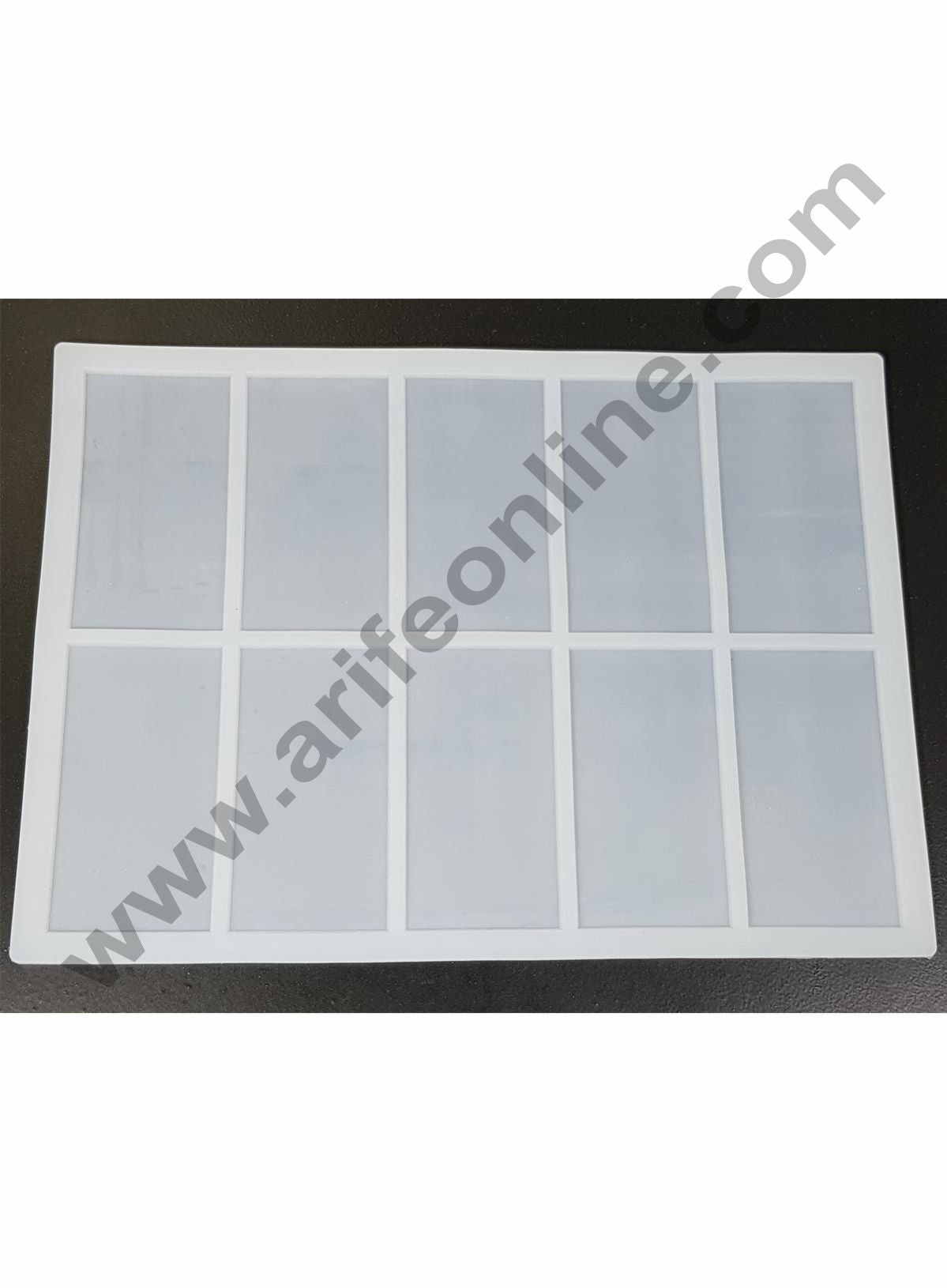 Cake Decor Silicon 10 in 1 Rectangle Shape Chocolate Garnishing Mould Cake Insert Decoration Mould