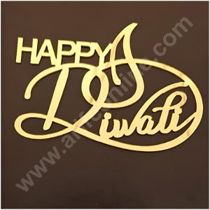 Cake Decor™ Small Diwali Acrylic Stickers For Hampers Cake and Cupcakes Toppers ( SBMT-DStick-010 )
