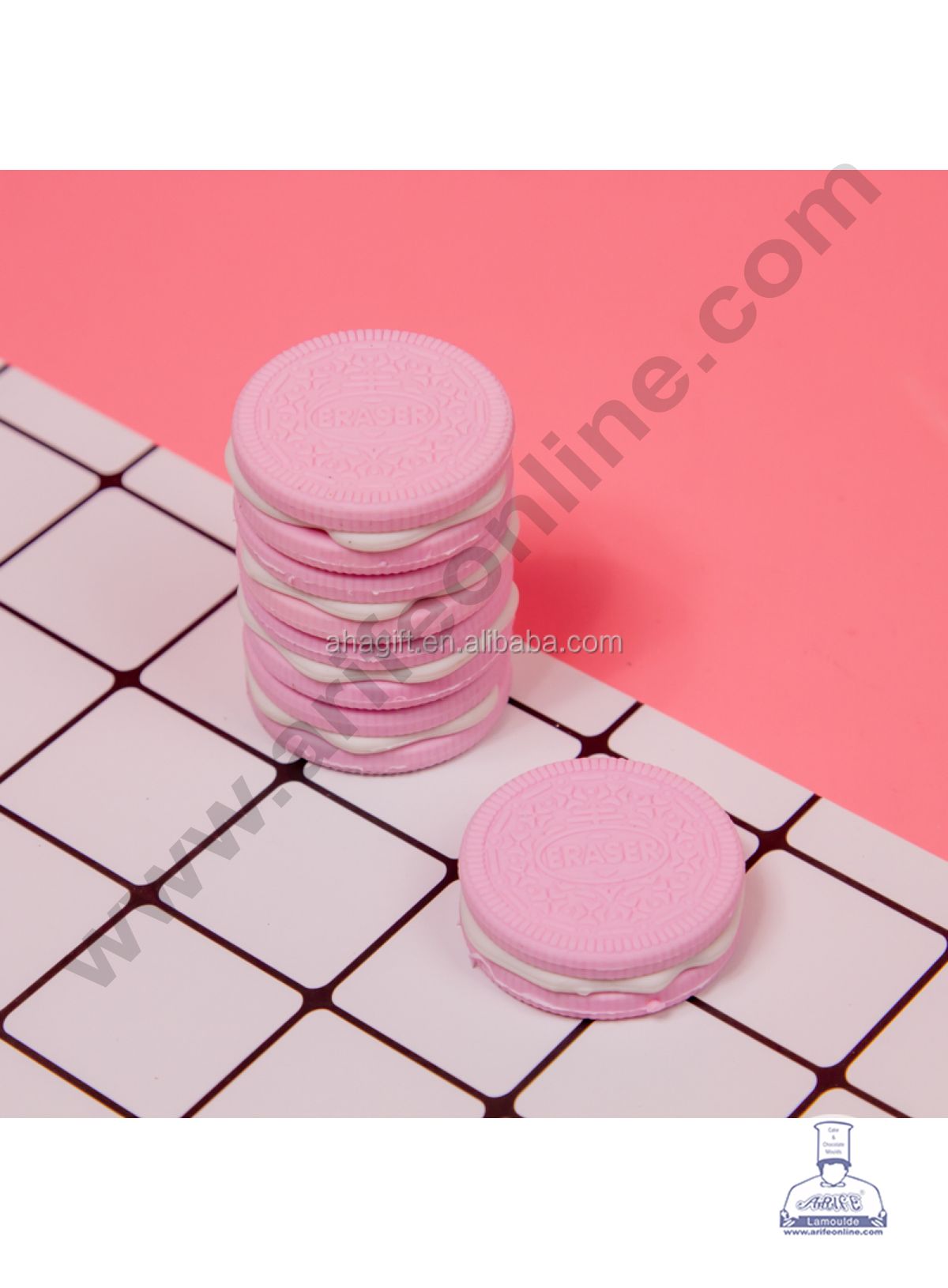 1 Piece Pink Oreo Eraser & Topper | Return Gifts - CAKE DECORβ’