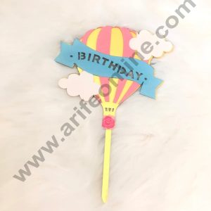 CAKE DECORβ’ 5 Inch Imported Printed Cake and Cupcake Topper - Birthday Hot Balloon Cutout