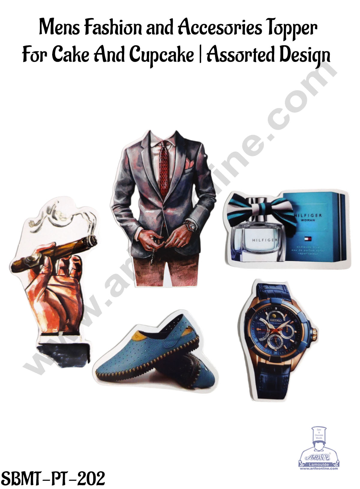 CAKE DECOR™ Mens Fashion and Accesories Topper For Cake And Cupcake | Assorted Design (SBMT-PT-202)