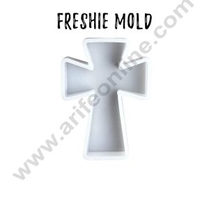 3D Silicon 1 Cavity Cross Christian Religious Freshie Shape Silicon Candle Mould, Silicon Soap Mould (SBSP-DYF7382) - CAKE DECOR™