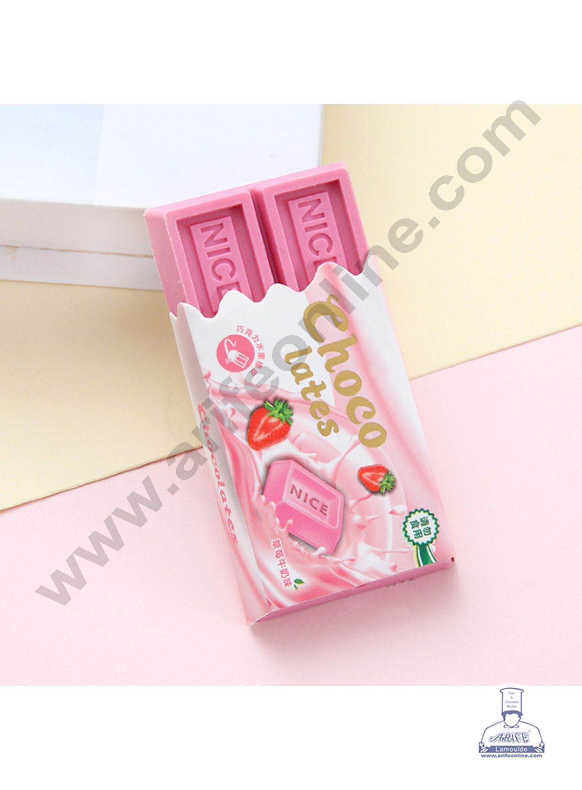 1 Piece Pink Chocolate Bar Eraser | Return Gifts - CAKE DECORβ’